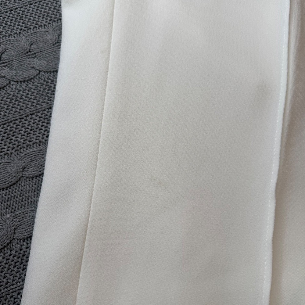 Kasper Women's Sz 12  Stretch-Crepe Straight-Leg Pants in Vanilla Ice - Picture 4 of 10